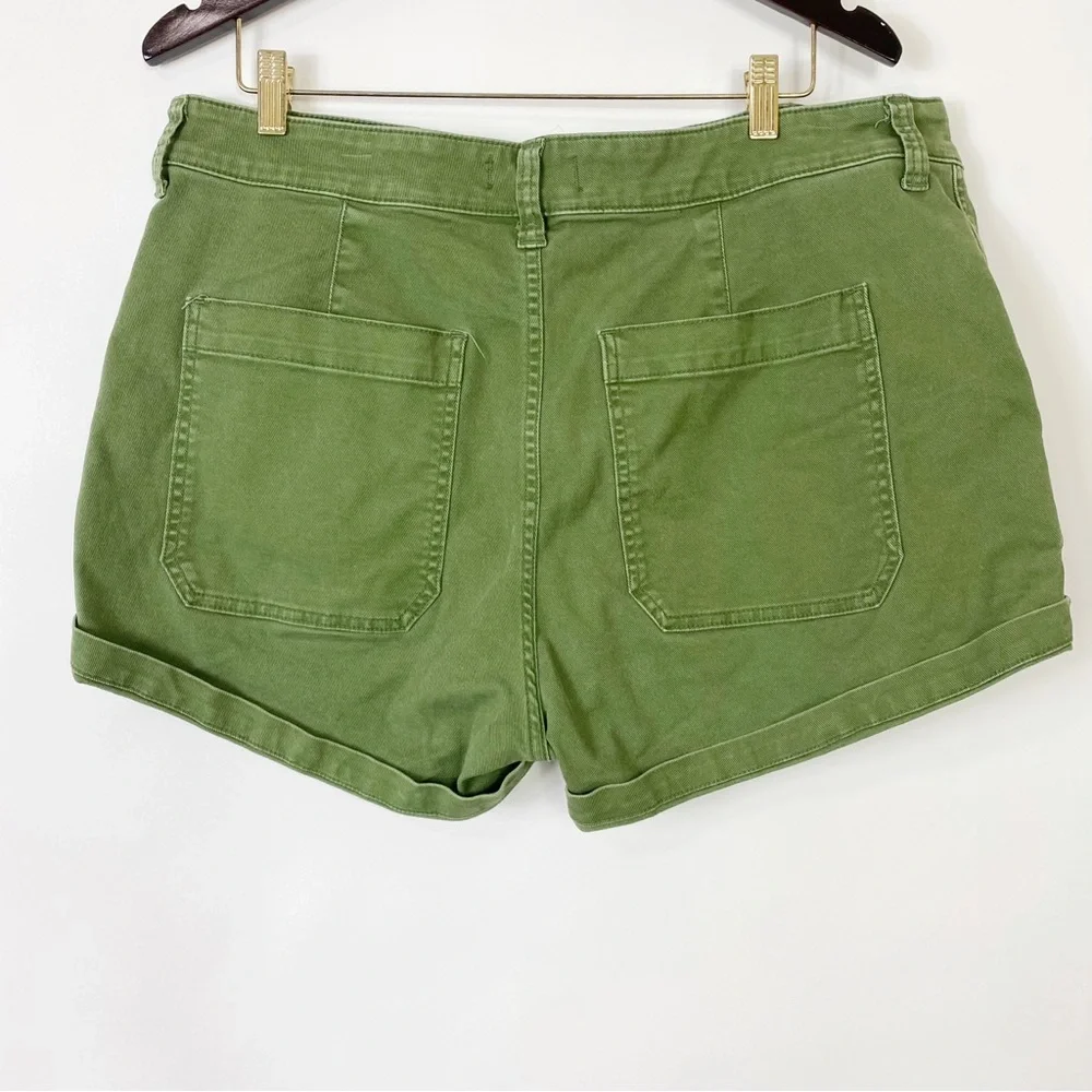 Madewell DarkGreen Women's Shorts Comfy  Casual Cute Sylish Soft Timeless Sz 14W - Picture 4 of 8